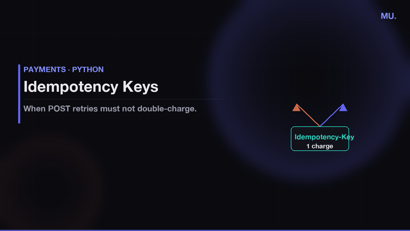 Idempotency keys for payment APIs — cover